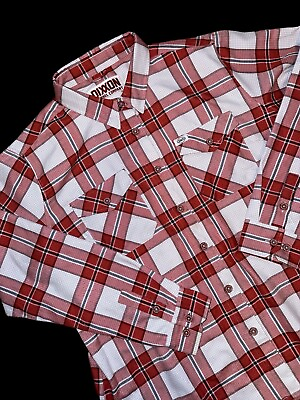 #ad Dixxon Shirt Mens 2X Red Flannel Tramp Samp;S Form amp; Function Plaid Lumberjack