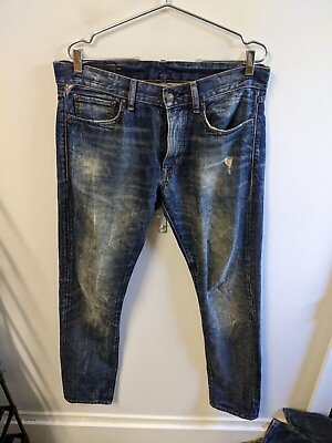 #ad Ralph Lauren Denim amp; Supply Blue Denim Jeans Mens 32quot; waist 34quot; length