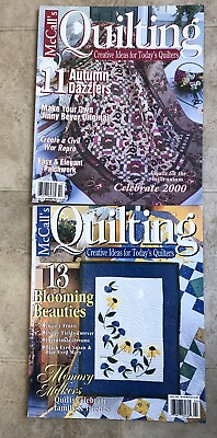 #ad LOT 2 McCall#x27;s Quilting Magazine October 1999 and April 1999