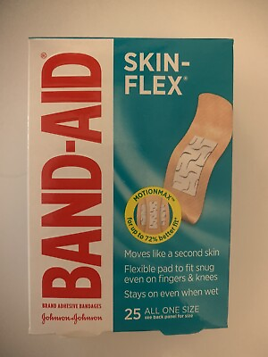 #ad Band Aid Brand Skin Flex Adhesive Bandages All One Size 25 Ct SUPER DEAL
