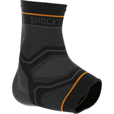#ad Shock Doctor Compression Knit Ankle Sleeve with Gel Support Black Gray
