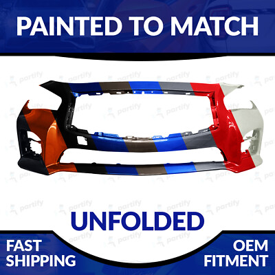 #ad NEW Painted Unfolded Front Bumper For 2014 2017 Infiniti Q50 Sport W O Snsr Hole