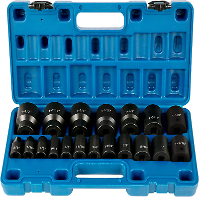#ad Stripped Bolt Extractor Impact Socket Set 19 Pcs Damaged Bolt Remover Easy Out