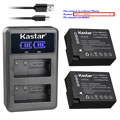 #ad Kastar Battery LCD Dual Charger for Panasonic DMW BLC12 Panasonic Lumix DMC G85