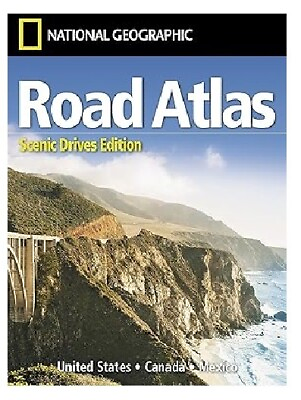 #ad National Geographic Road Atlas 2024 Scenic Drives Travel Map US Canada Mexico