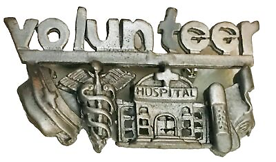 #ad #ad Vintage Signed Ultracraft Pewter Hospital Volunteer Candy Striper Pin Brooch