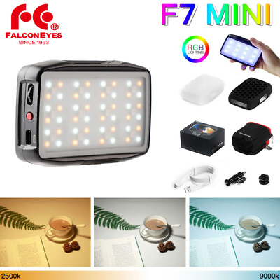 #ad Falcon Eyes F7 Mini 5W RGB Pocket On Camera Light LED Fill Light 2500K 9000K APP
