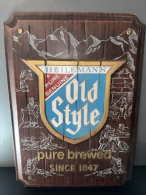 #ad Vintage Old Style Beer Sign Plastic 1968 Date Sticker