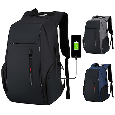 #ad #ad Waterproof Laptop Backpack 17quot; Travel Rucksack School Bag with USB Charging Port