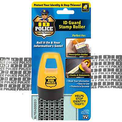 ID Police Identity Protection Roller Stamp by BulbHead Helps Stop ID Theft