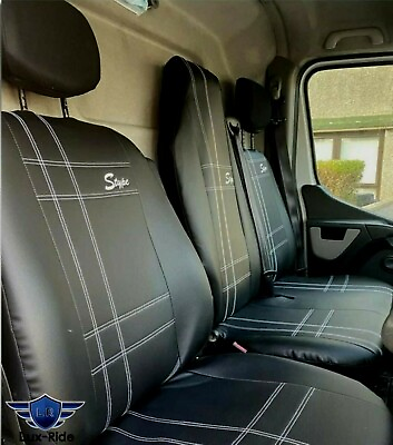 #ad TAILORED SEAT COVERS For VAUXHALL MOVANO Mk3 2010 2021 ART. LEATHER