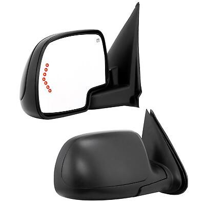 #ad Pair Side View Mirrors Power Heated Arrow Turn Signal For 03 06 GMC Sierra 1500