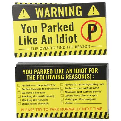 #ad 100 Pieces Funny Bad Parking Stickers Parking Violation Cards Men