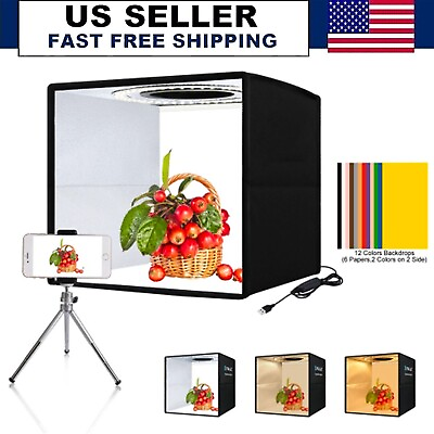 #ad #ad 96LED Photo Photography Light Box 9.7quot; Lighting Tent Room Kit with 12 Backdrops