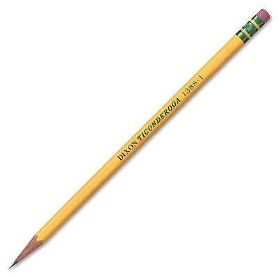 #ad Ticonderoga Wood case Pencil #1 Pencil Grade Yellow Barrel DIX13881
