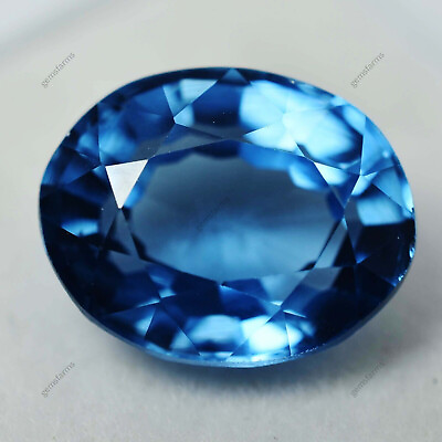 #ad 8.69 Ct SAPPHIRE Light Blue OVAL Shape CERTIFIED Gemstone Loose