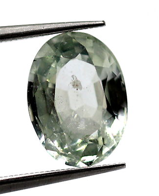 #ad Sri Lankan Mined Natural Sapphire Light Green Color 2.13 Ct Oval Cut Gemstone