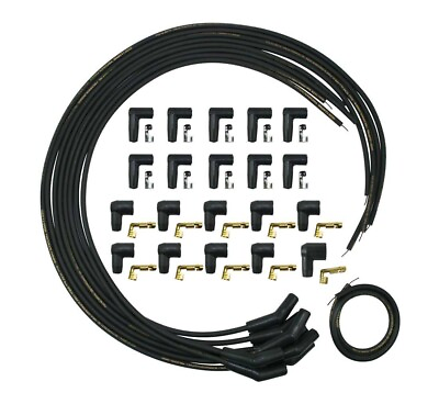 #ad Moroso 9882M Universal Unassembled Spark Plug Wires 135 Deg HEI Socket FORD SBC