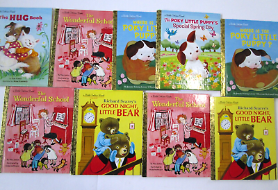 #ad Lot of 9 Classic Little Golden Books Mixed Poky Puppy Wonderful School...Like N