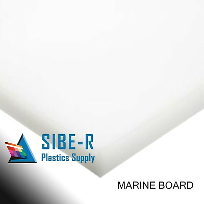 #ad MARINE BOARD HDPE HIGH DENSITY POLYETHYLENE WHITE 1quot; THICK PICK YOUR SIZE^
