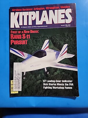 #ad Kitplanes Magazine January 1993 Rans S 11 Pursuit