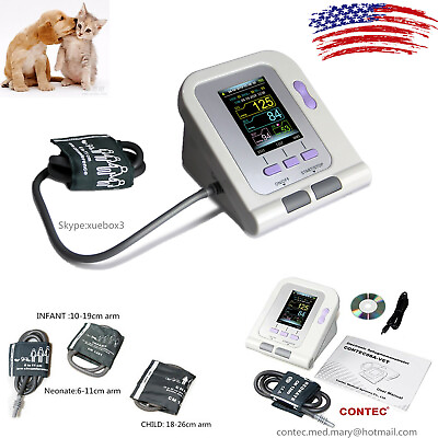 #ad Veterinary cat dog animal Blood Pressure Monitor3 CuffsPC Software CONTEC US