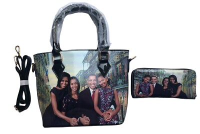 #ad The Obama Family Tote Bag w shoulder strap Wallet Set