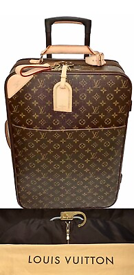 #ad Louis Vuitton Pegase 55 Monogram Suitcase Garment Bag Tag Dustbag