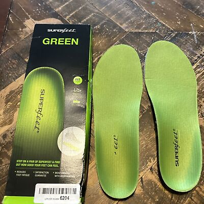 #ad Superfeet Green Insole High Arch Orthotic Size E Mens 9.5 11 Womens 10.5 12
