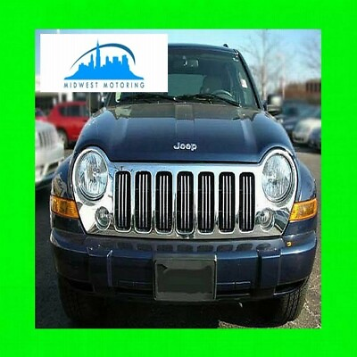 #ad 02 11 JEEP LIBERTY CHROME TRIM FOR GRILL GRILLE 03 04 05 06 07 08 09 10 2010
