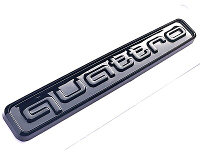 #ad For Audi Gloss Black QUATTRO Emblem 3D Badge Rear Trunk OEM for A3 A4 A5 A6Q5 TT