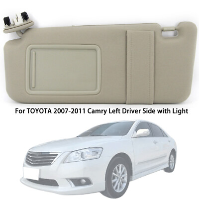 #ad For TOYOTA 2007 2011 Camry Left Driver Side Car Sun Visor with Sunroof Beige Tan
