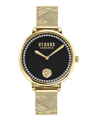 #ad Versus Versace Womens La Villette Crystal Gold 36mm Bracelet Fashion Watch