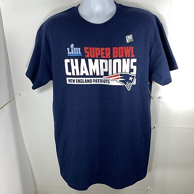 #ad New England Patriots NFL Mens Medium Super Bowl LIII Champions Graphic TShirt