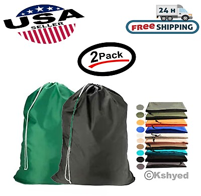 #ad Large Laundry Bag Washable Heavy Duty Locking Drawstring Bag 29quot;X40quot; 2 Pack