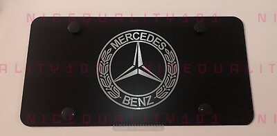 #ad Laser Engraved Mercedes Benz Stainless Steel Finished License Plate