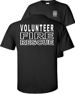 #ad Volunteer Fire Rescue T Shirt firefighter VFD S 5X