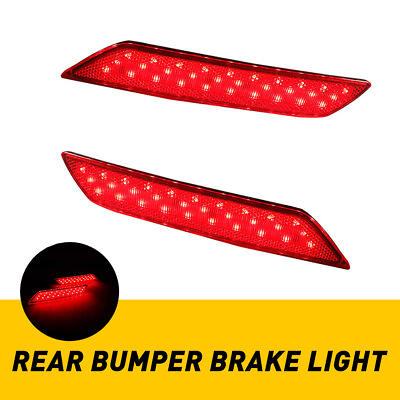 #ad Rear Bumper Brake Lamps Red Lens Strobe Flash For 2013 2014 2015 Honda Civic