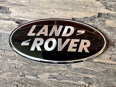#ad LAND ROVER FRONT GRILLE BADGE GLOSS BLACK EMBLEM BLACK BADGE RANGE ROVER
