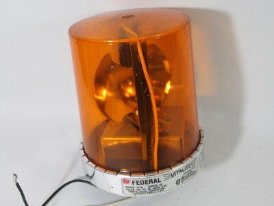 Federal 121SLED 120A Ser. A2 Old Style Amber Rotating LED Warning Light USED