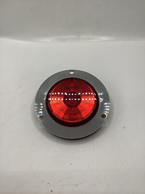 #ad QTY 2 Truck Lite Signal Stat LED Red Round Marker Clearance Light 1053