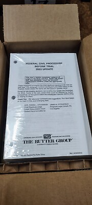 #ad New 2023 Federal Civil Procedure Before Trial Rutter Group Practice Guide