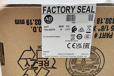 #ad Allen Bradley 1794 AENTR A 1.017 Flex I O Ethernet IP Module Factory Sealed