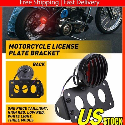 #ad Fit For Yamaha LED Tail Motorcycle Brake Light Mount Side License Plate Bracket