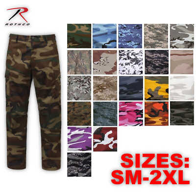 #ad Rothco Military Camouflage BDU Cargo Army Fatigue Combat Pants Choose Sizes
