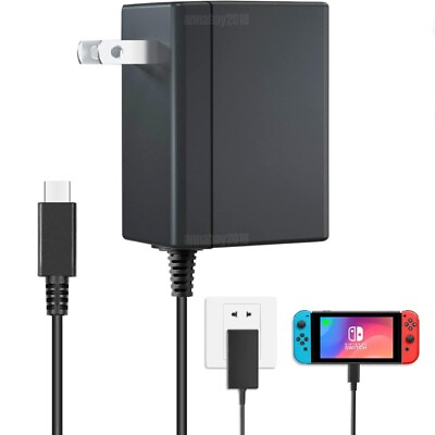 #ad For Nintendo Switch AC Power Supply Adapter Home Wall Travel Charger Cable 2.4A