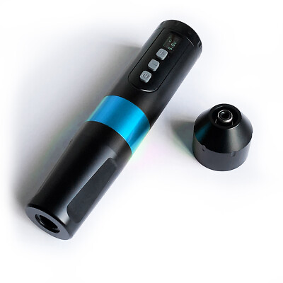#ad Cartridge Rotary Pen Tattoo Machine Wireless Battery Pack Power Supply Blue