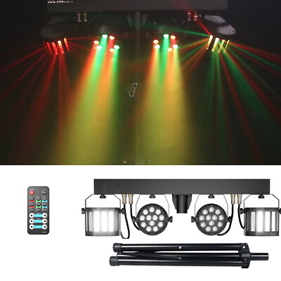 #ad Uking DJ Gig BAR 2 LED Effect Light System w Par Derby Strobe Stage Lighting