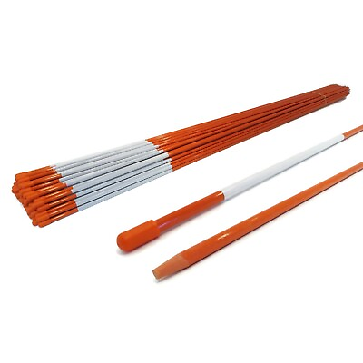 #ad Pack of 25 Landscape Driveway Markers Rod for Visibility when Snow Plowing