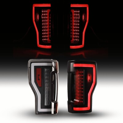#ad Smoke Tail Lights For 2017 2019 Ford F Series Super Duty LED Brake Rear Lamps